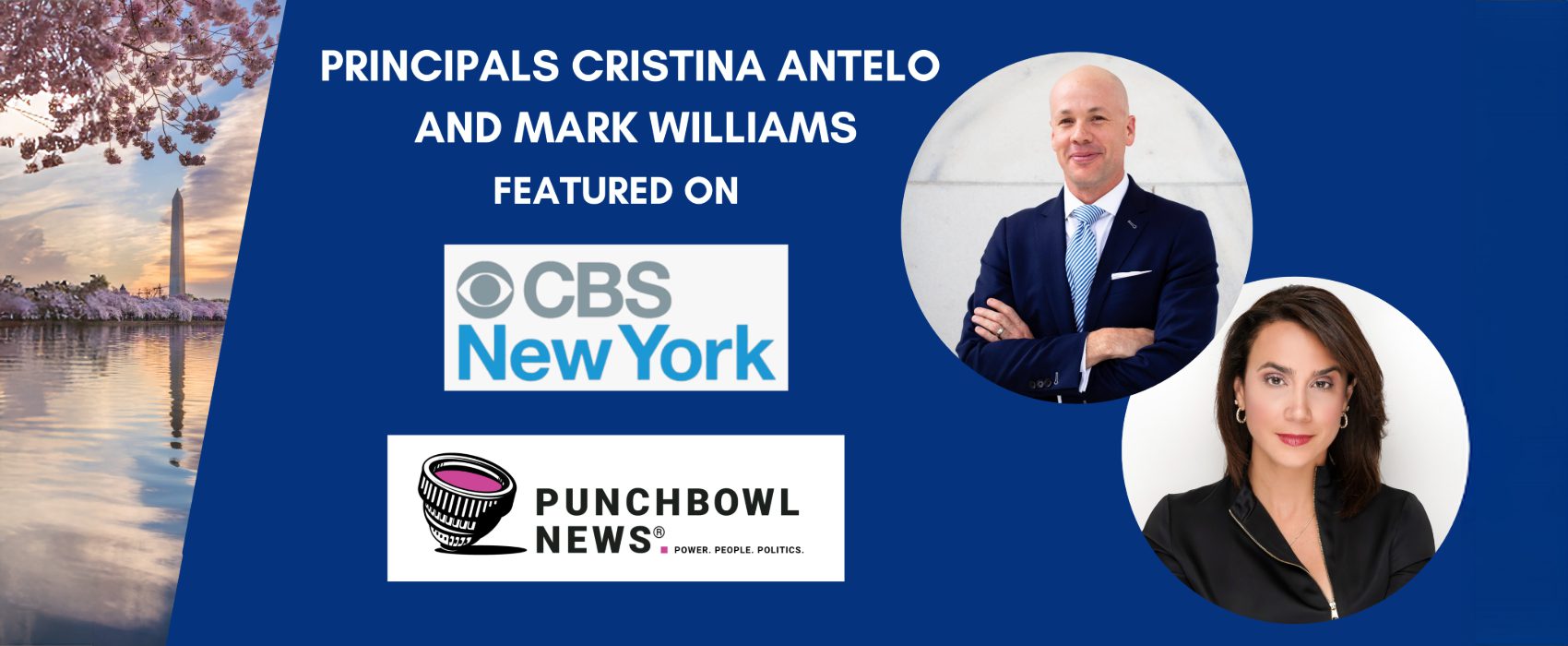 Principals Cristina Antelo and Mark William's featured on CBS New York